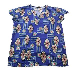 Wear For Care Women's  Print Scrub Top
